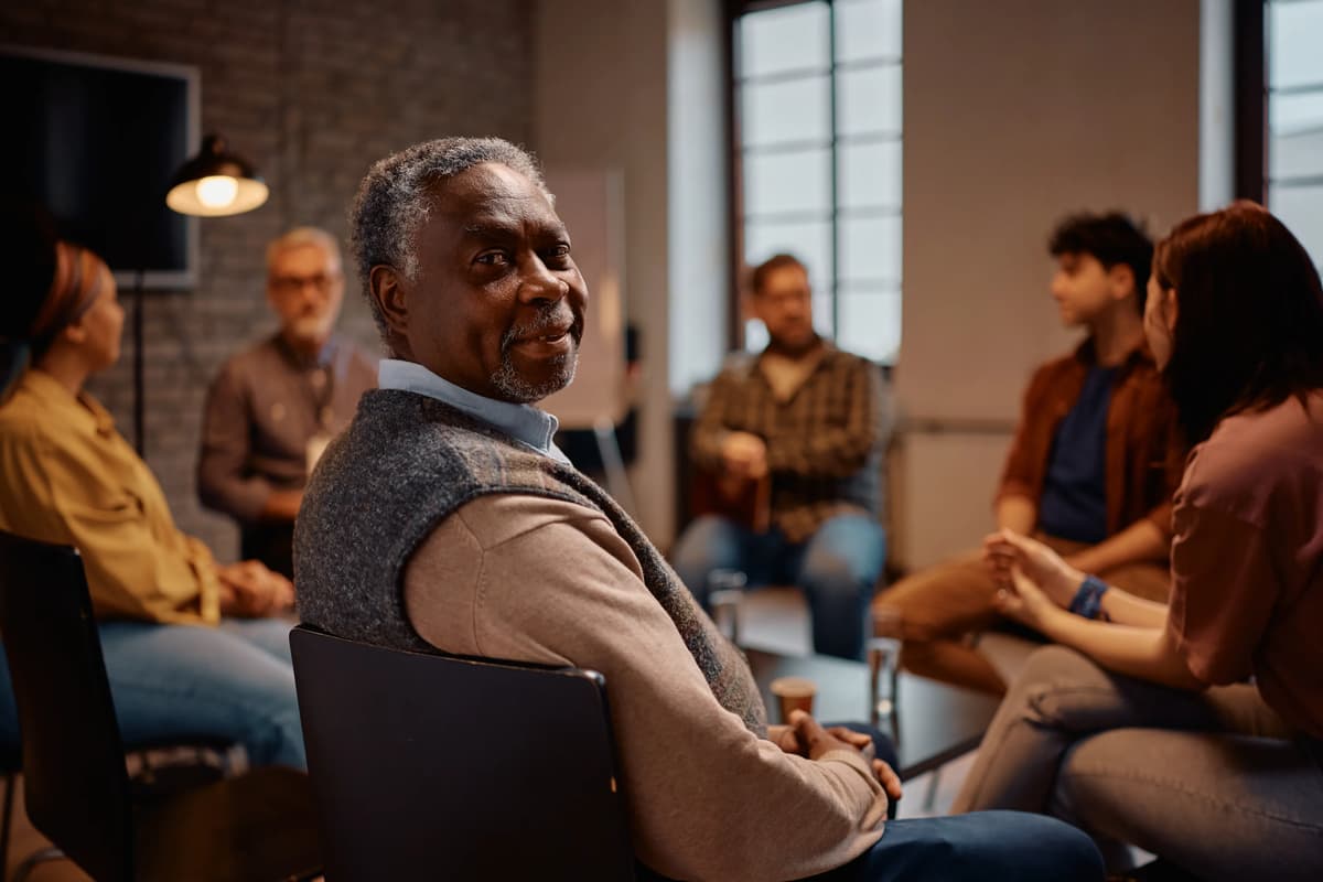 a man sitting in a chair